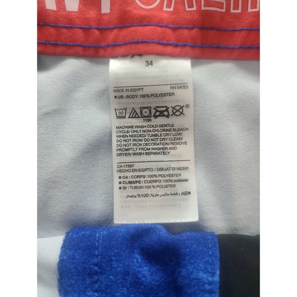 Old Navy California Men's Board Shorts Size 34 Red Navy Blue NEW w/out Tags - Picture 6 of 8